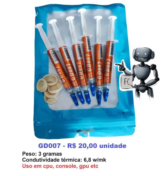 Pasta térmica Gd007 3gr 20,00 /Rise mode / Thermagic zf12 60,00