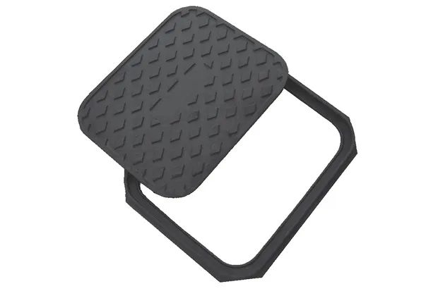 Tampa Retangular 50x60cm de Ferro Fundido 