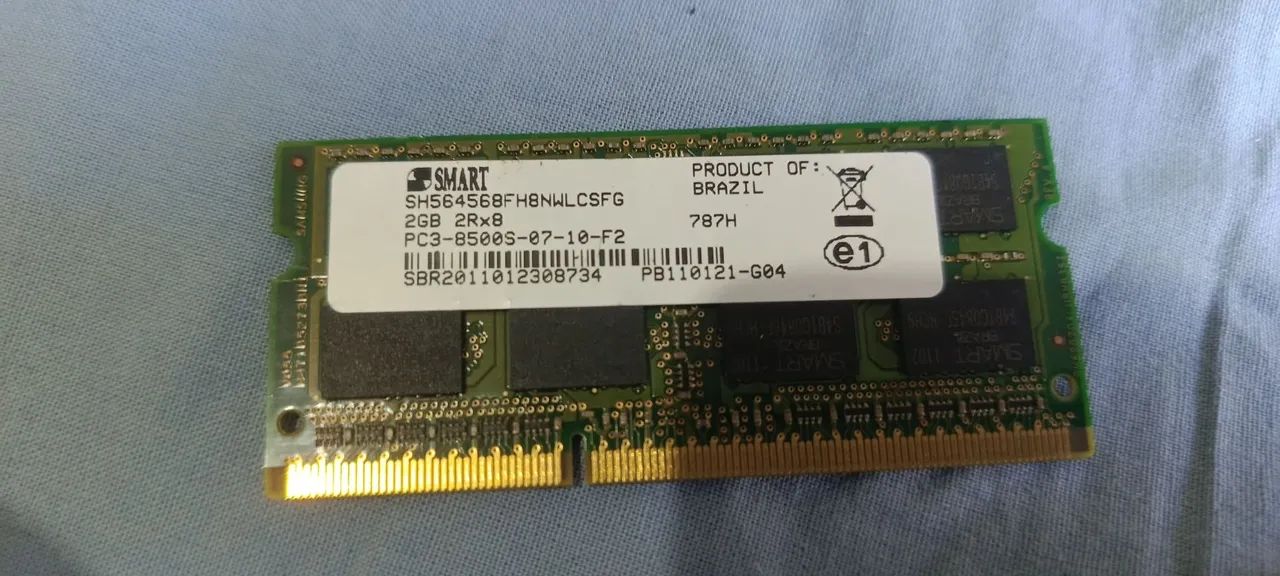 Memória.  Ddr3.   2gb.   Notebook 