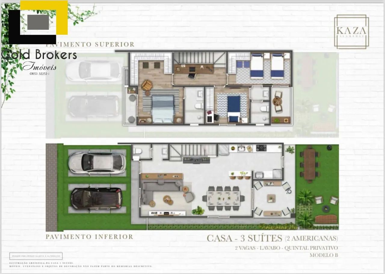 CASA COM 125 M² CONSTRUÍDO SENDO 3 SUÍTES NO CONDOMÍNIO KASA ALAMEDAS NO MEDEIROS EM JUNDI - Foto 2