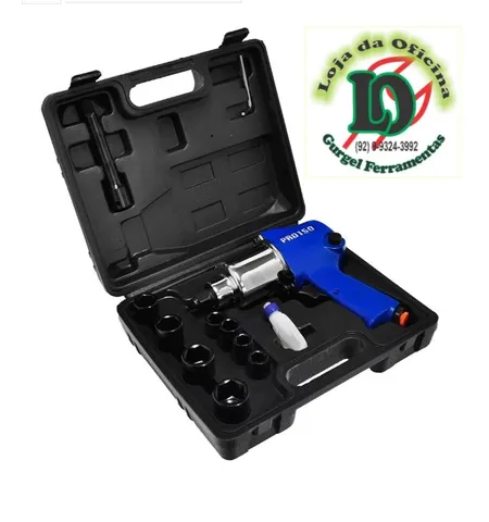 Kit Chave de Impacto Pneumática 1/2 Pol. 68kgfm com Maleta e Acessórios - PDR-PRO-150K
