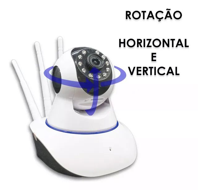 Camera De Segurança Com 3 Antena Wifi Ip 1080p App - Foto 4