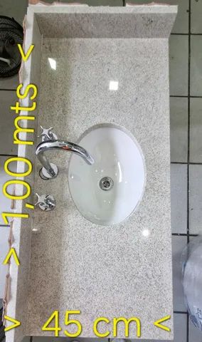 Pia banheiro pedra itaunas completa  - Foto 4