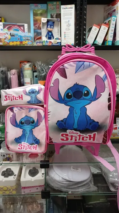 Kit Mochila Escolar Infantil Stitch Kit + Lancheira Térmica + Estojo