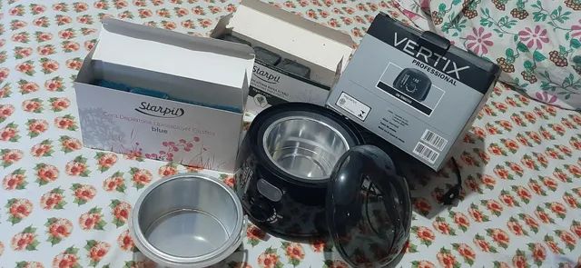 aquecedor de cera profissional 500g vertix- modelo -5701- bivolt + 2pcts de cera - Foto 5