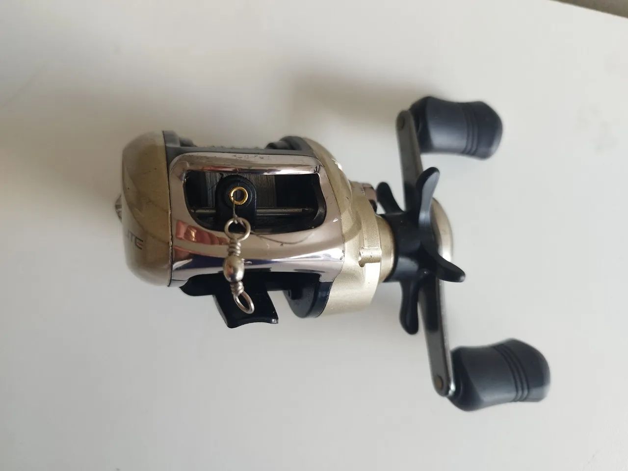 Carretilha de pesca Marine sporte elite 3.000 esquerda dourada - Foto 6