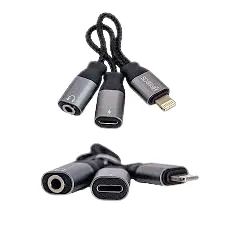 Cabo Adaptador Para iPhone Duplo + P2 Áudio Fone - Foto 3