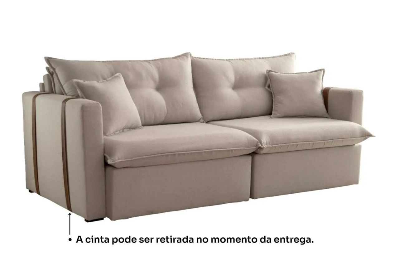 Sofá Cama Retrátil Lisboa 2,20m OPORTUNIDADE r65 - Foto 3