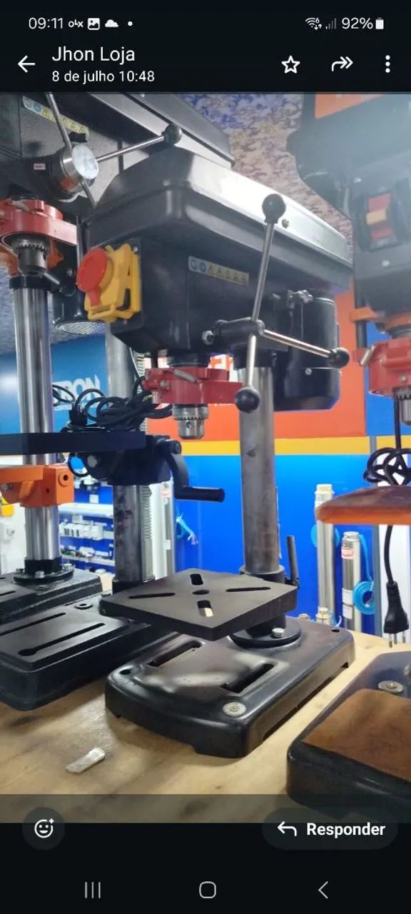 FURADEIRA DE BANCADA 1/3CV 127/220V 13MM SCHLUZ - Foto 2