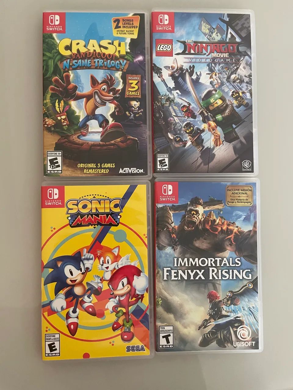 Jogos Nintendo switch - Sonic, Immortals, Crash e Lego