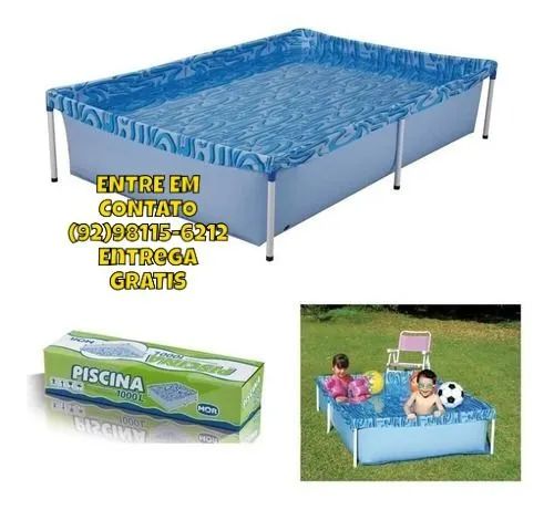 Piscina Inflável Infantil Retangular de 400L,1000L e 1500L / Pronta Entrega