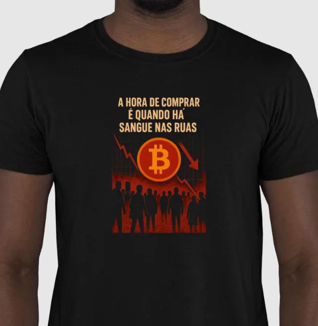 Camiseta estampada Bitcoin - camisa cripto
