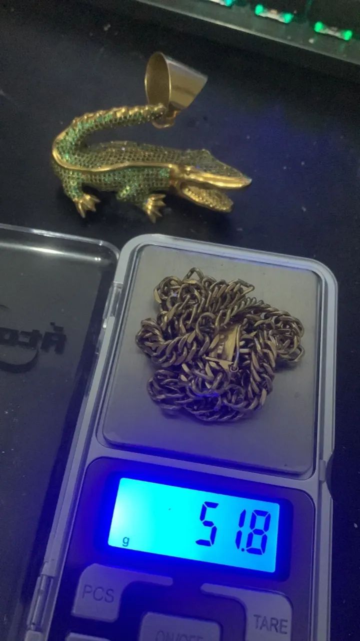Pingente e corrente de OURO 18k  - Foto 3