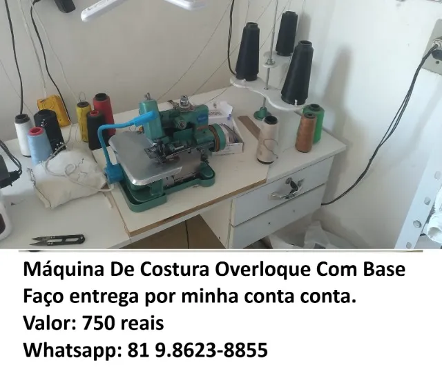 Máquina De Costura Overloque Com Base