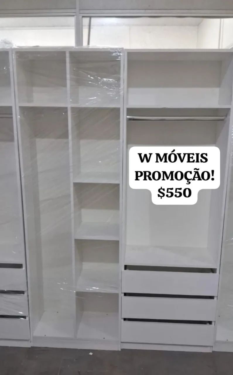Closet em MDF Branco com Gavetas  - Foto 3