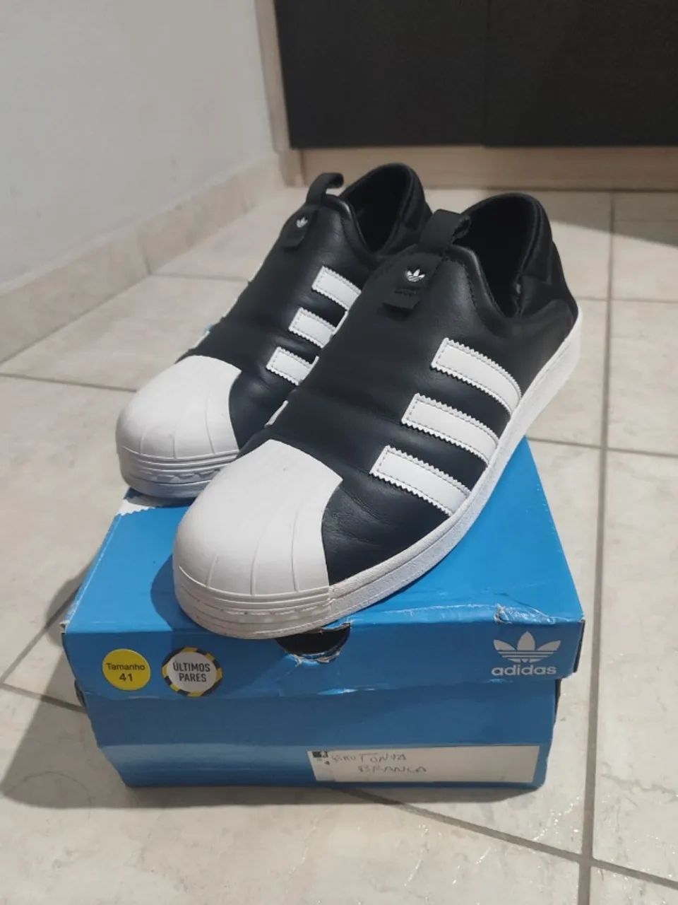 Tênis adidas superstar slip on preto (Original) - Foto 2