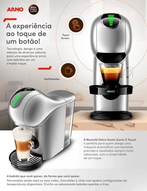 Cafeteira Dolce Gusto Arno Touch