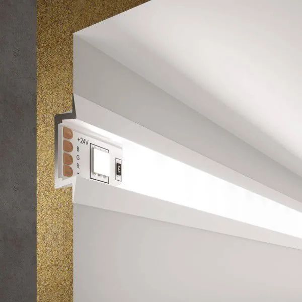 Perfil LED 2 Metros Embutir e Sobrepor Gesso Marcenaria - Foto 5