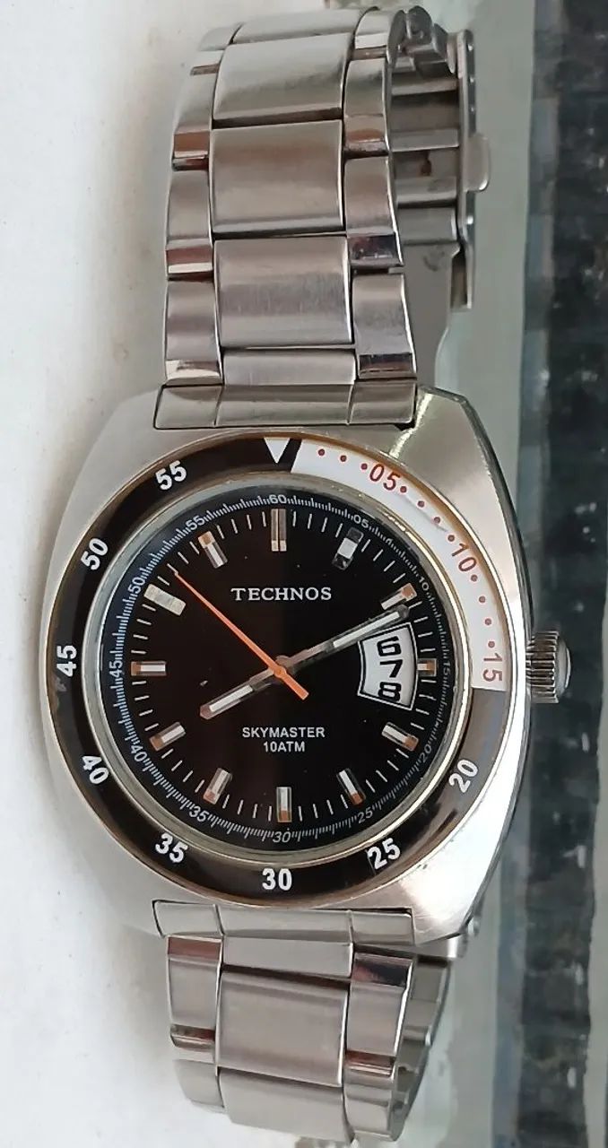Relógio antigo Technos Skymaster , raro exemplar de coleção muito bonito - Foto 3
