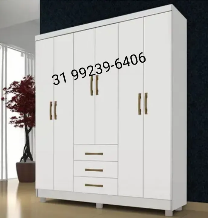 Guarda-Roupas 6 Portas 100% MDF