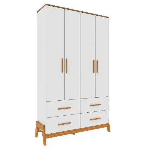 Guarda-Roupa 4 Portas com Gavetas