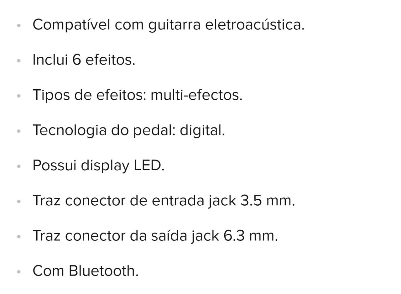 Pedal M-Wave Multi-Efeitos para Violão  - Foto 3