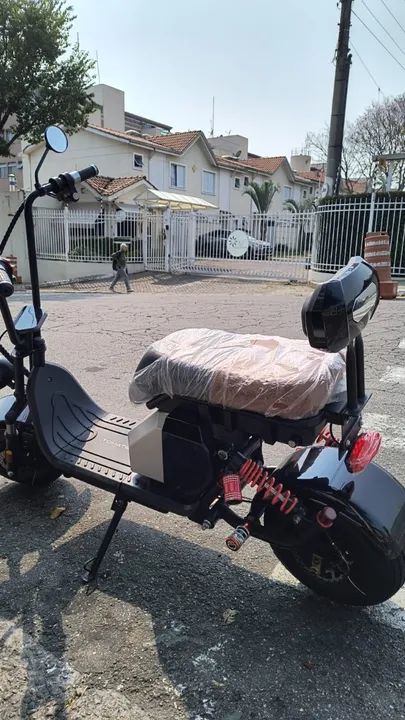 Scooter Elétrica - Nova  com menos de 100km + alarme + seta+ buzina ( NÃO PRECISA TER CNH) - Foto 5