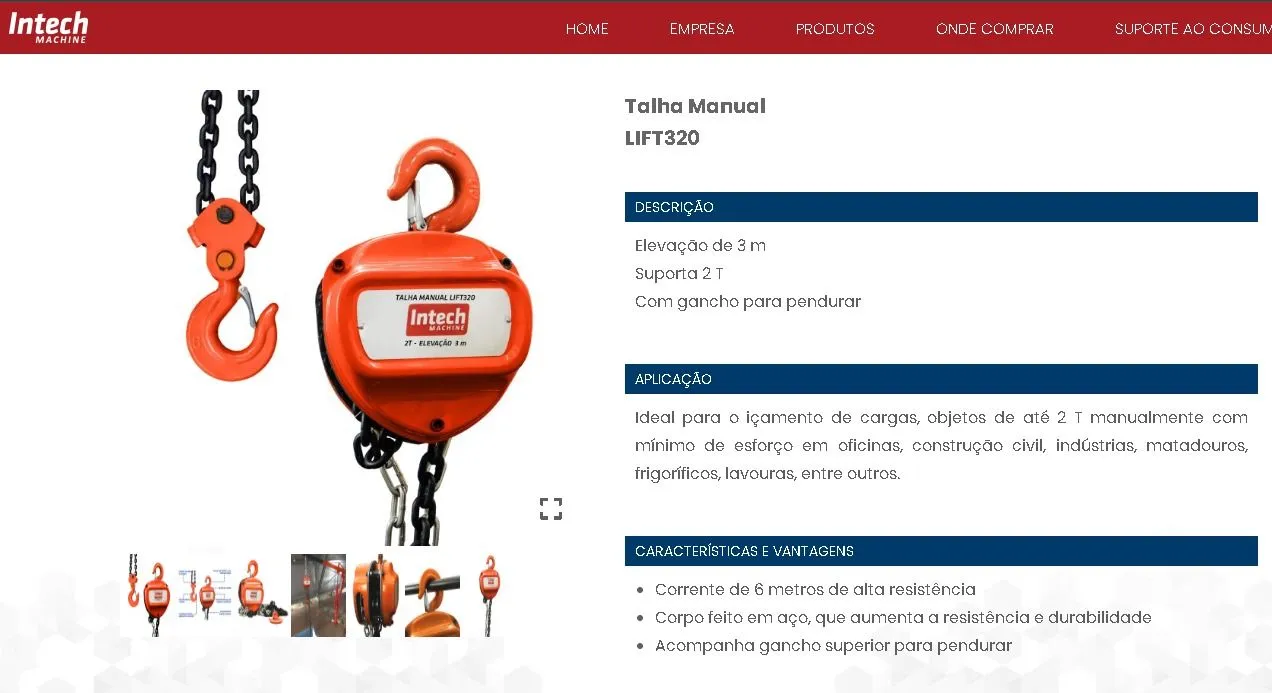 Talha Manual LIFT320 - 2T - 3m