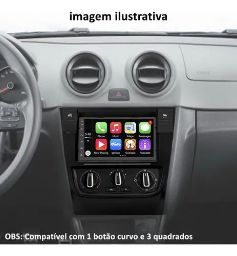 Moldura Painel 7 Polegadas Gol Voyage Saveiro G6 12 13 14-16 - Foto 2