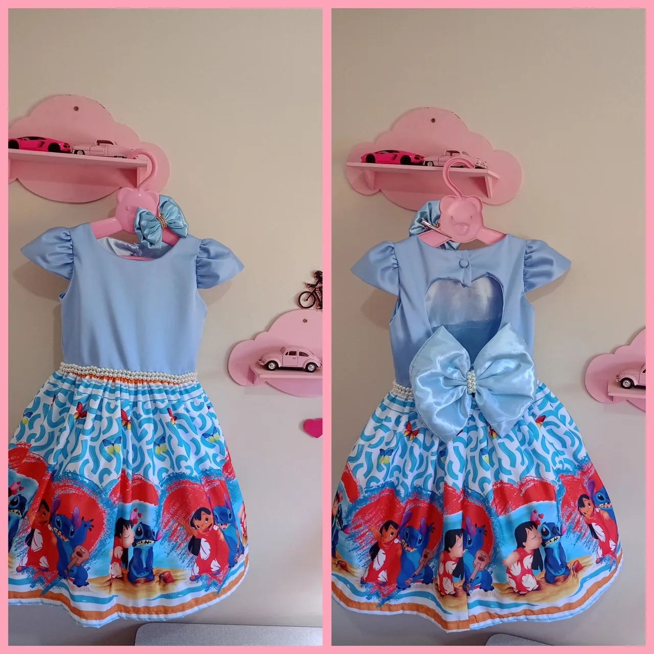 Vestido Infantil Rosa com Flores - Foto 4