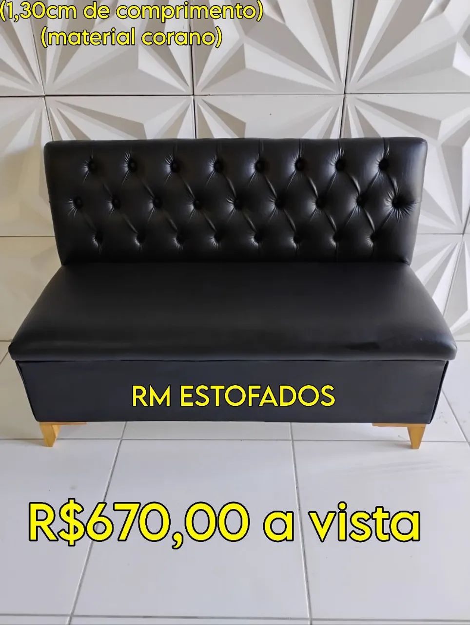 Sofá de espera captonê 1,30cm