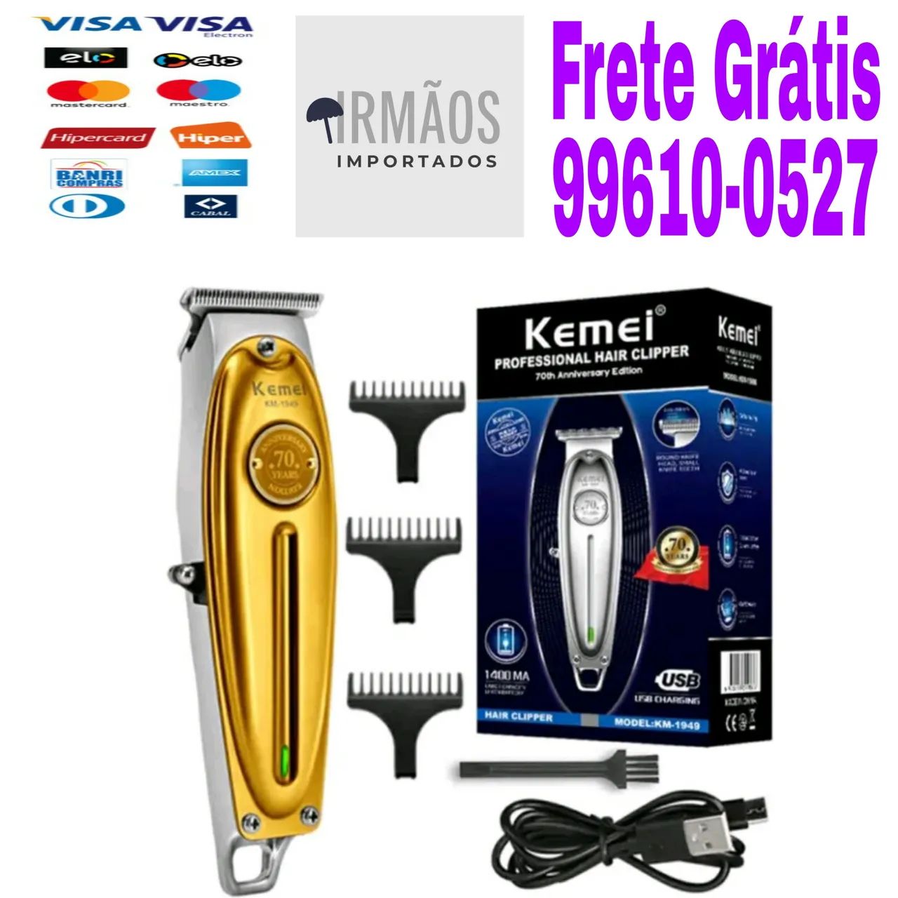 Máquina de Acabamento Kemei Km-1949