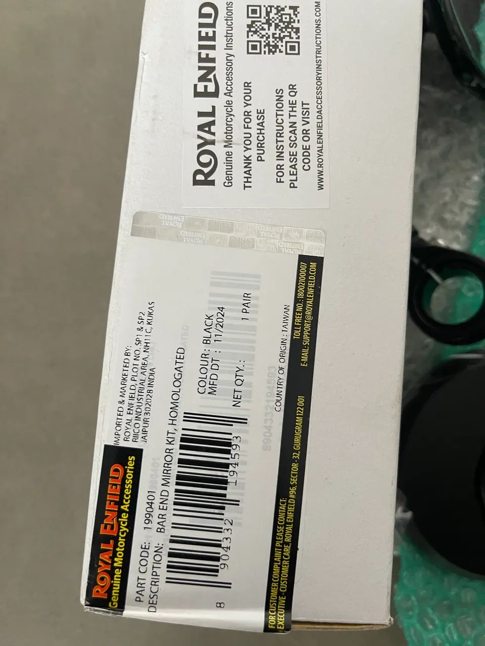 Retrovisor ponta de guidão original Royal Enfield (novo)  - Foto 3