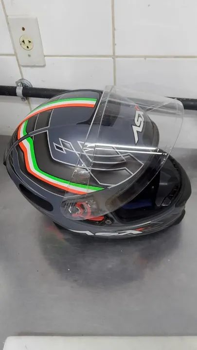 Capacete ASV Moto - Preto - Foto 3