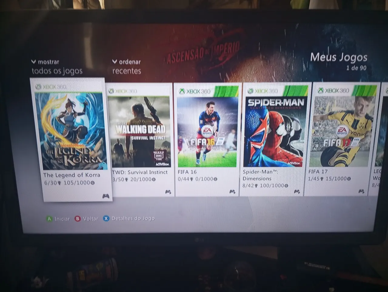 Xbox 360 com jogos