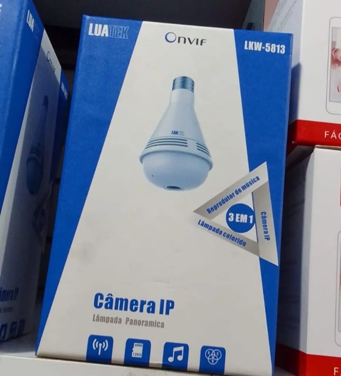 Câmera Lâmpada HD 1280x960p com Wi-Fi e Sensor de Movimento - Foto 2