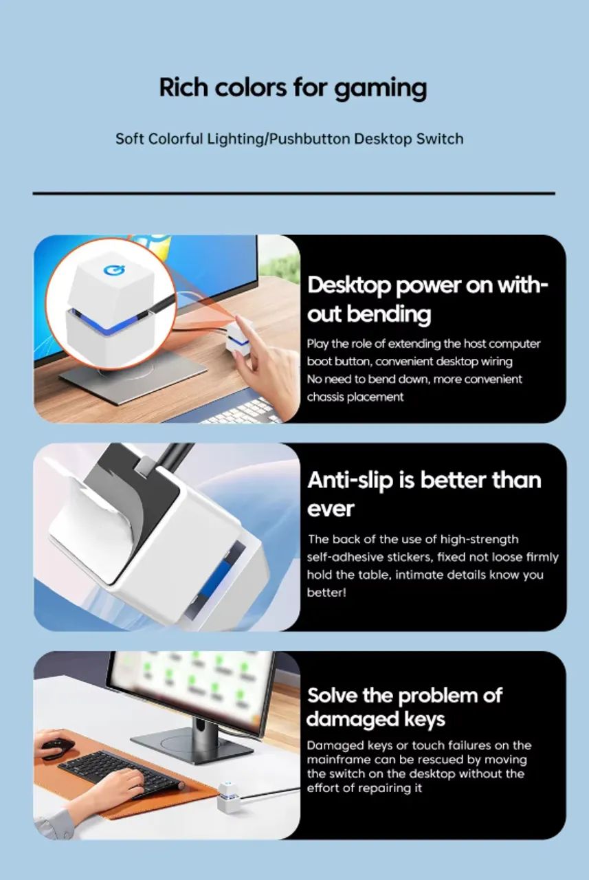 Interruptor de Mesa Para Computador - Foto 3