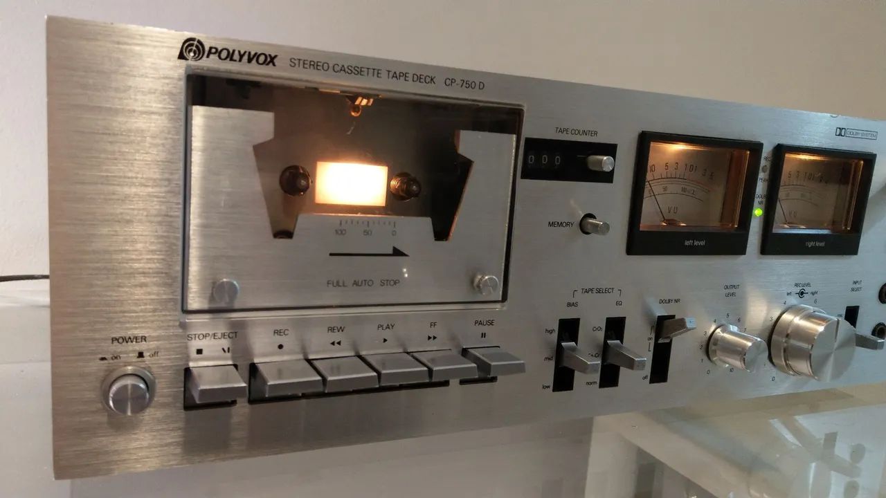 Polyvox CP-750D Stereo Cassette Tape Deck restaurado - Foto 3