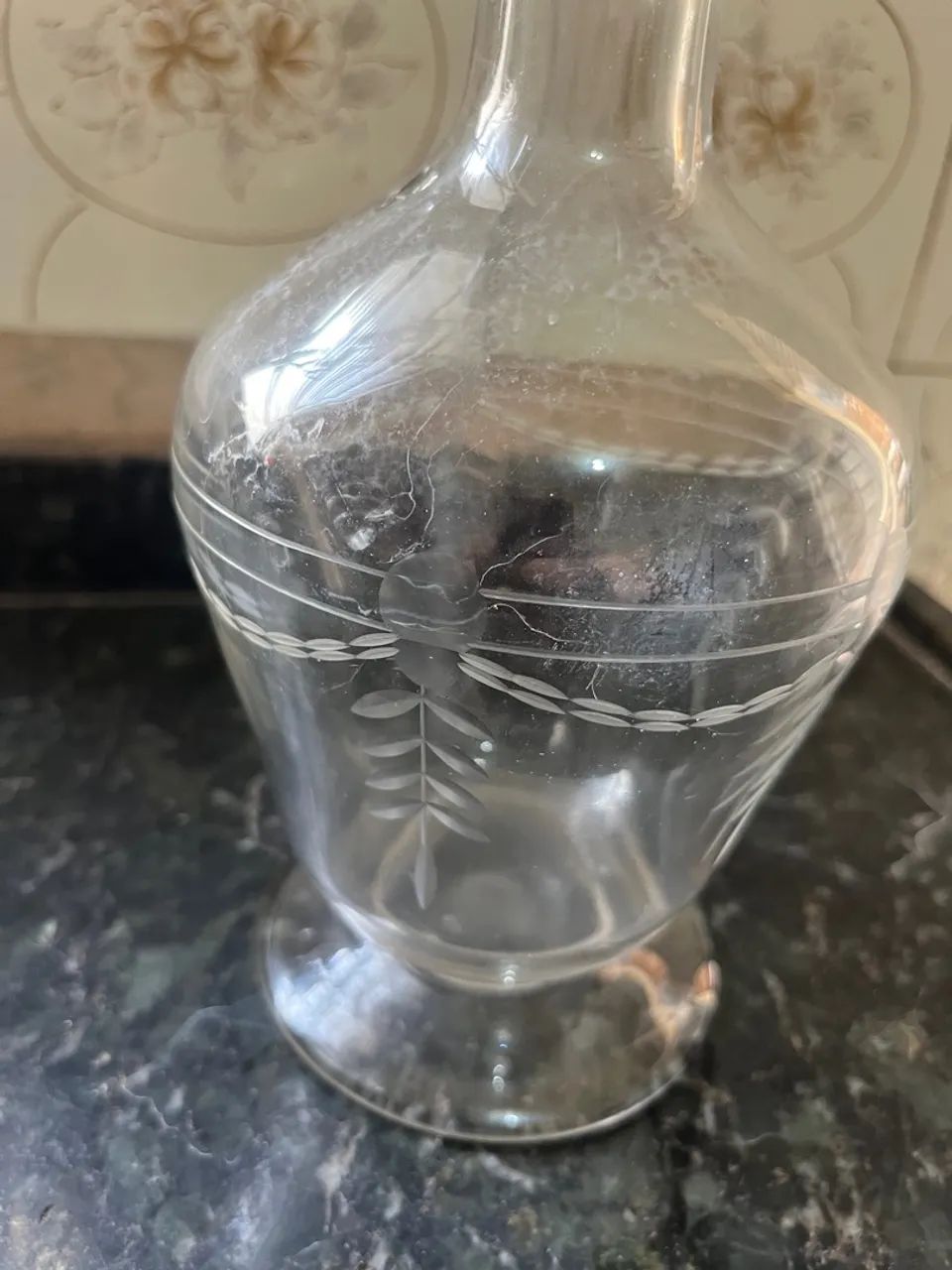 Decantador de cristal antigo - Foto 3