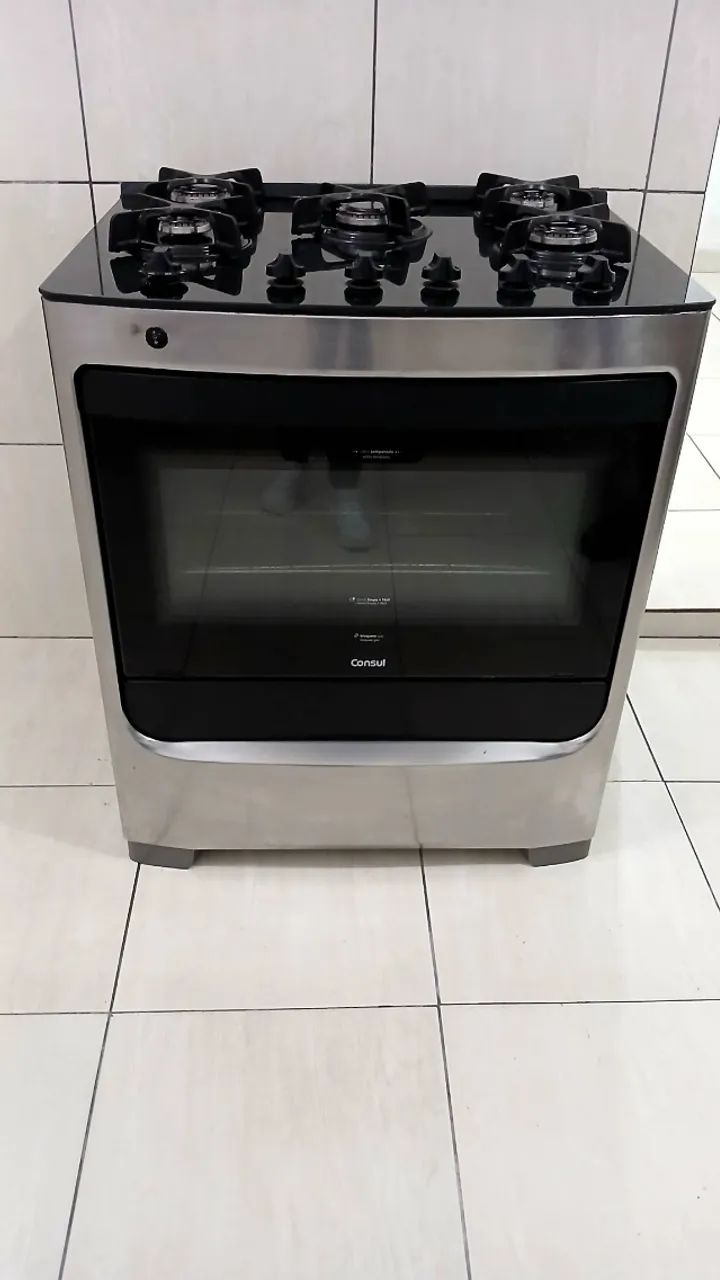 Fogão 5 bocas com tampo de vidro consul  - Foto 2