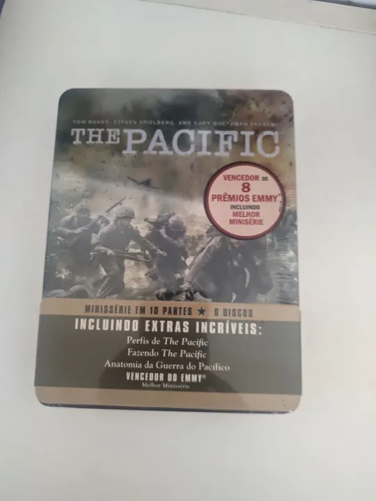 Box em metal The Pacific - Minissérie Completa - 10 Partes, 6 Discos