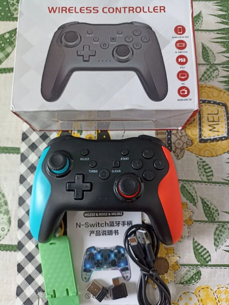 Controle Wireless para Switch, PS3, Android e PC - Novo