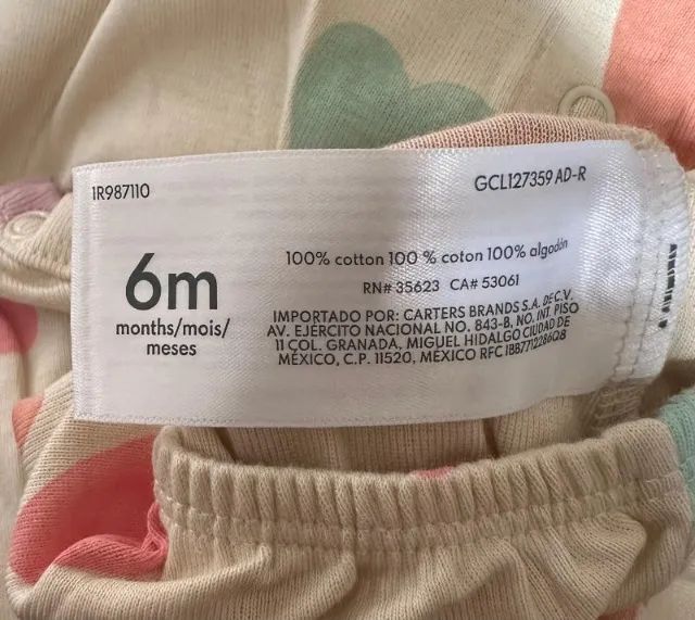 Romper Carters  tamanhos 3, 6, 9, 12, 18 e 24 meses importados (Novos) - Foto 4
