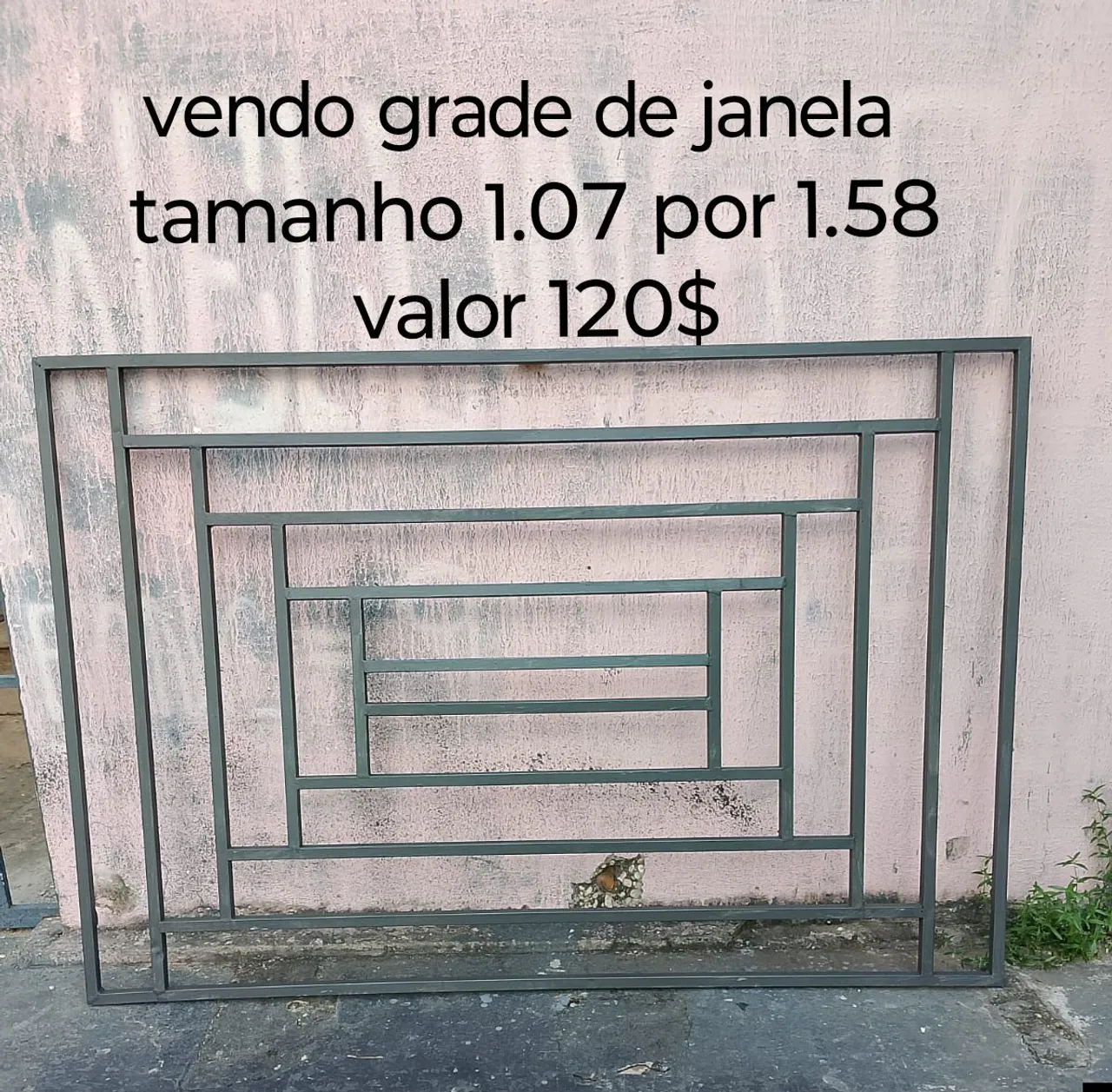 Grade de janela de ferro - 1.07x1.58 - R$120