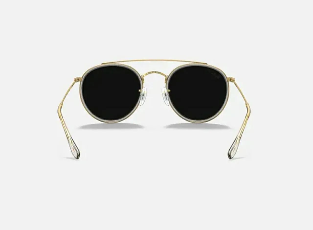 Óculos de Sol Ray-Ban Redondo Dourado - Foto 2