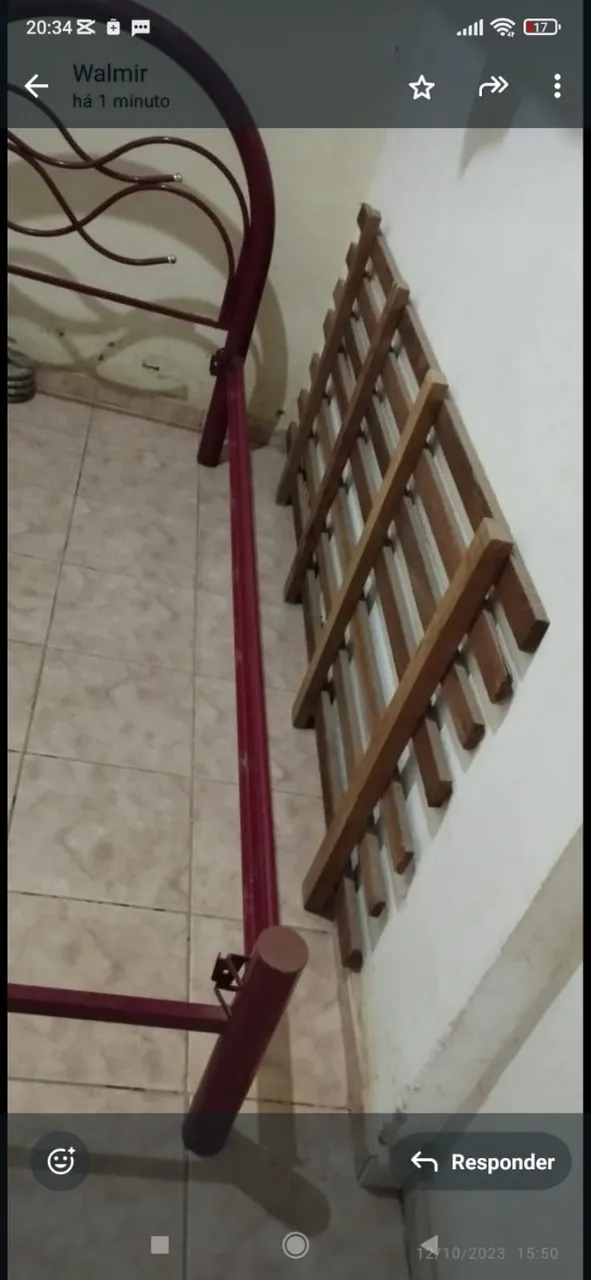 cama tubolar perfeita completa com colchão e grade