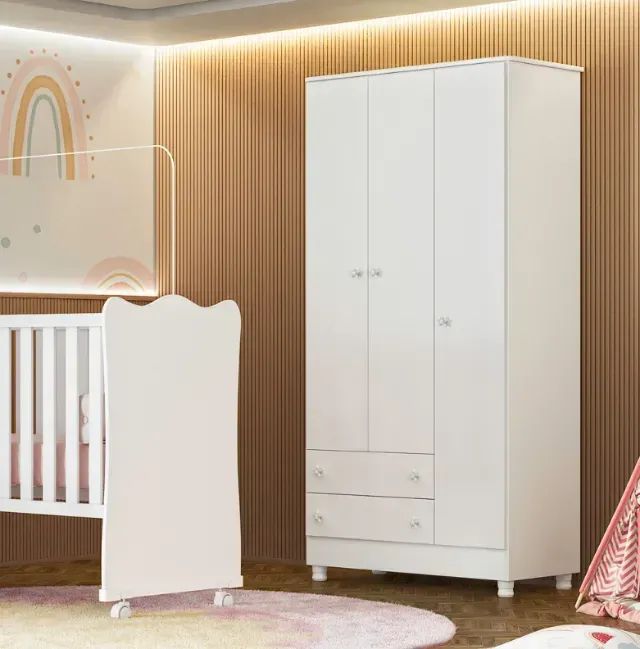 Guarda Roupa Infantil Puxador Estrela