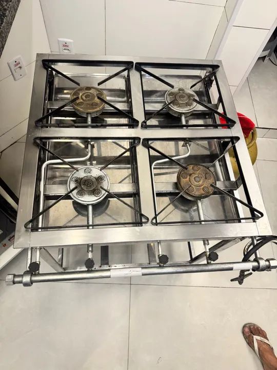 Fogão industrial 4 bocas alta pressão