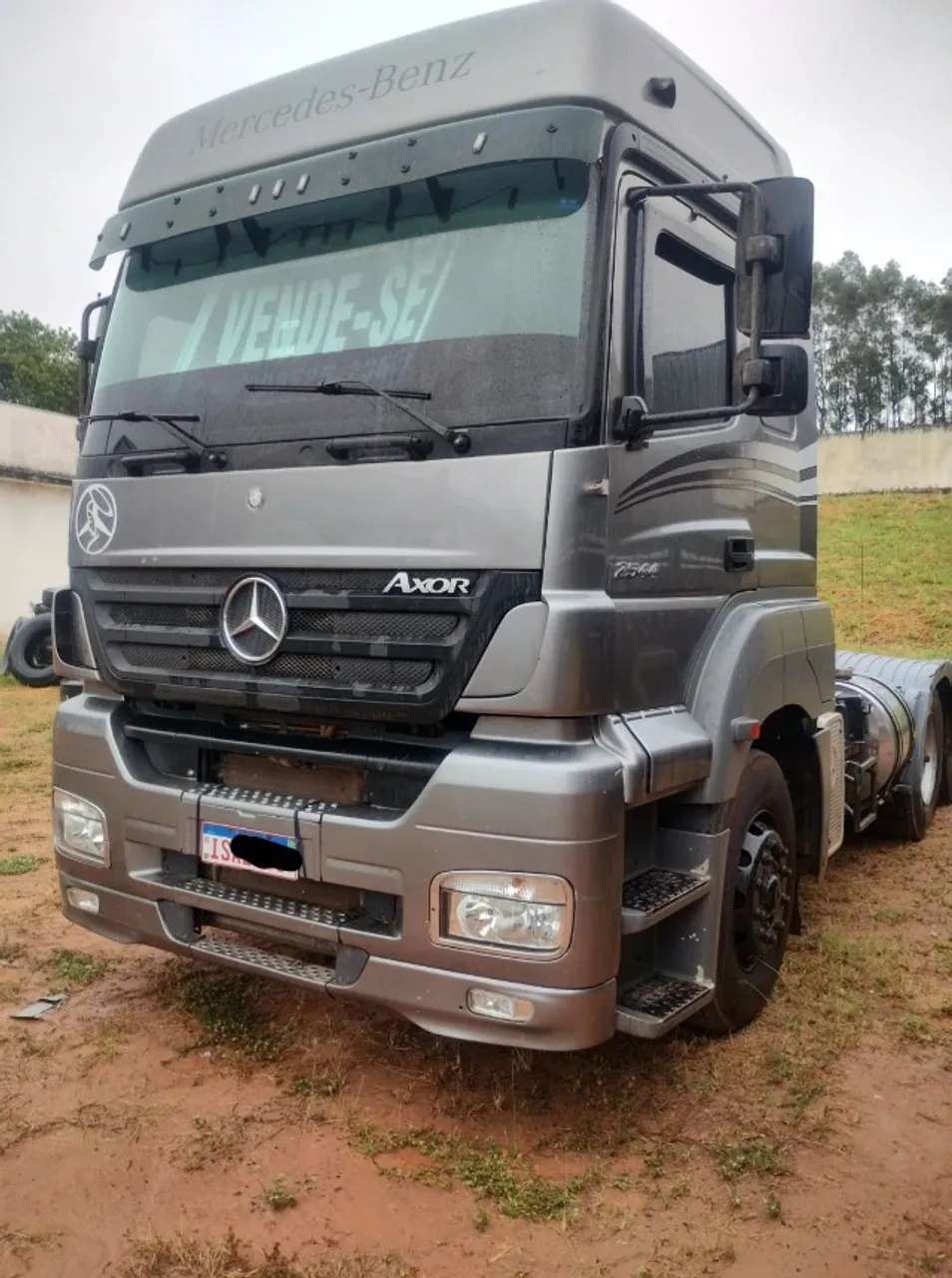 MERCEDES AXOR 2544 S TETO ALTO 6X2 COMPLETO COR CINZA