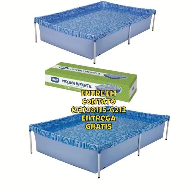 Piscina Inflável Infantil Retangular de 400L,1000L e 1500L / Pronta Entrega - Foto 2